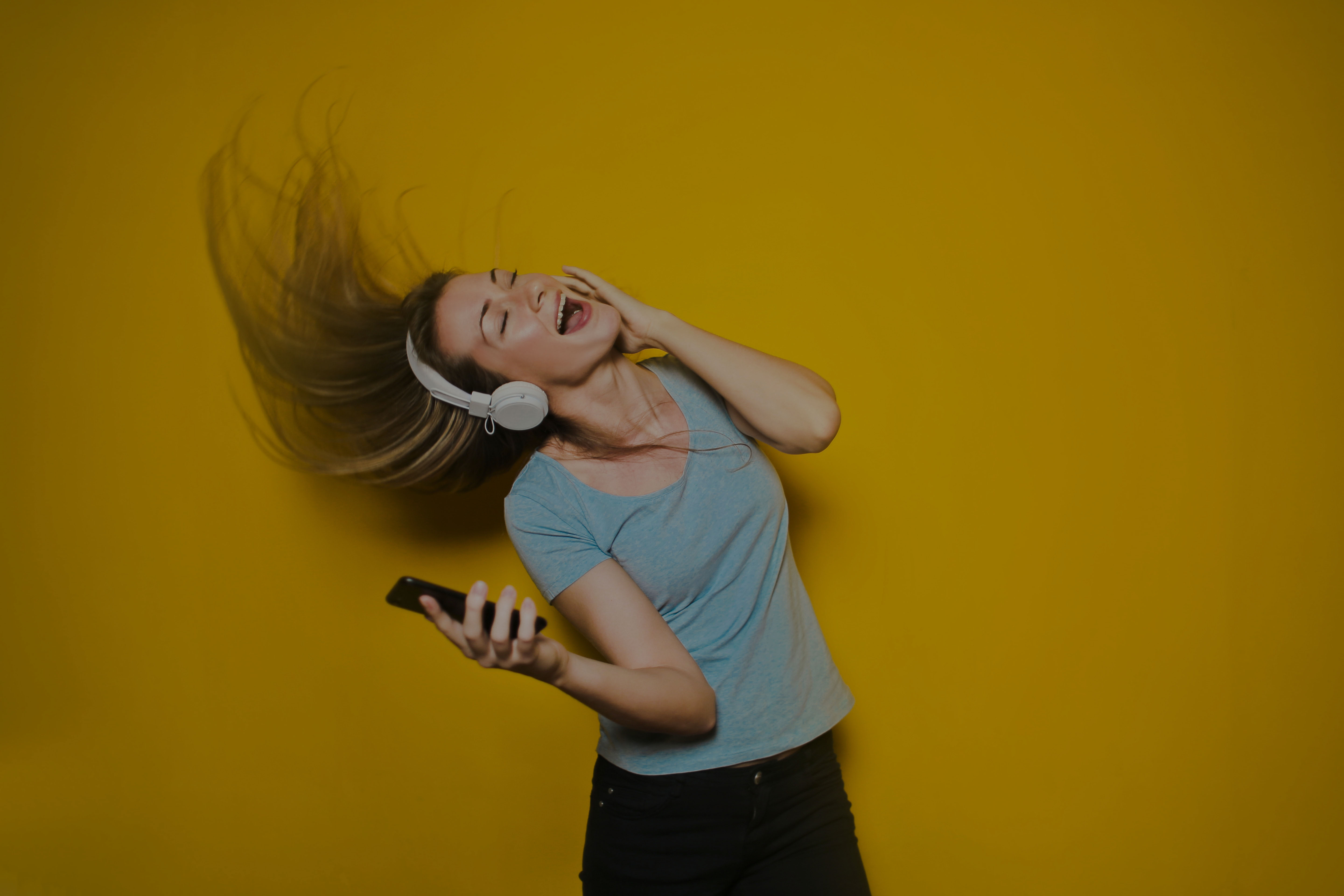 Girl listening music